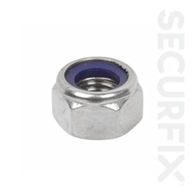 Securfix Nylon Locking Nut Zinc Plated M5 100 Pack