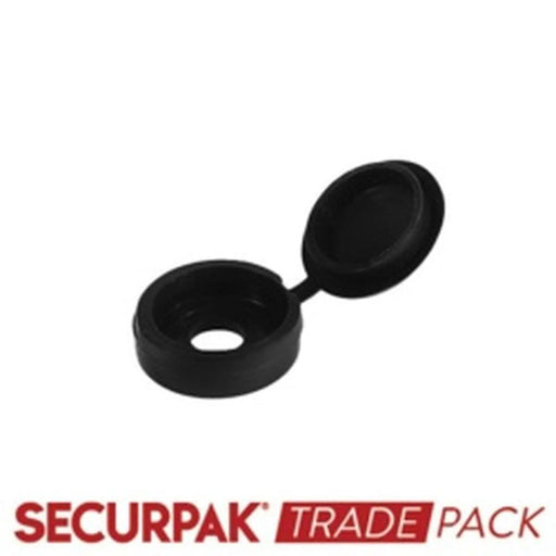 Securpak Fold Over Screw Caps Black 100 Pack