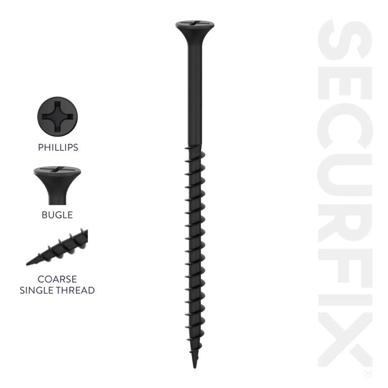 Securfix Drywall Screws 9 x 3"-4.2 x 75mm | Pack of 100