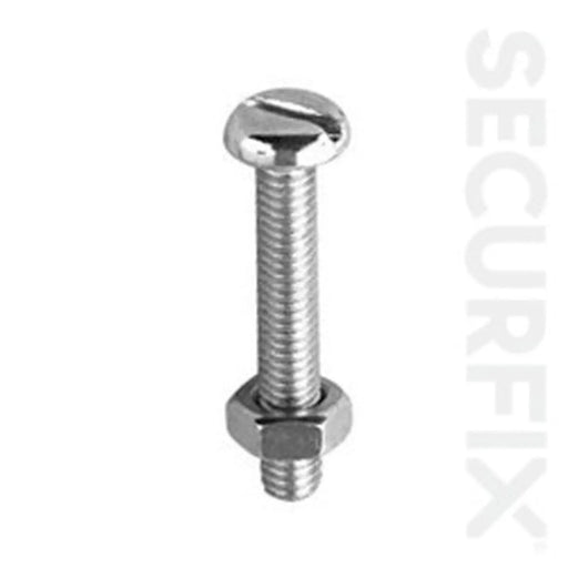 Securfix Pan Head Mach.Screw Zinc Plated M4X40 100 Pack