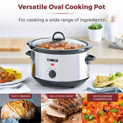 Tower Stainless Steel Slow Cooker 3.5L