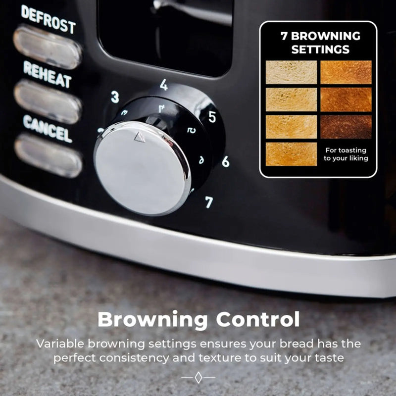 Tower Solataire 2 Slice Toaster Black