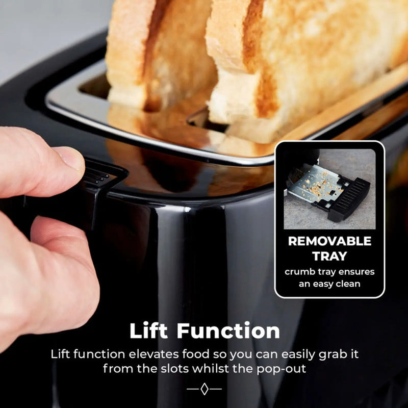 Tower Solataire 2 Slice Toaster Black