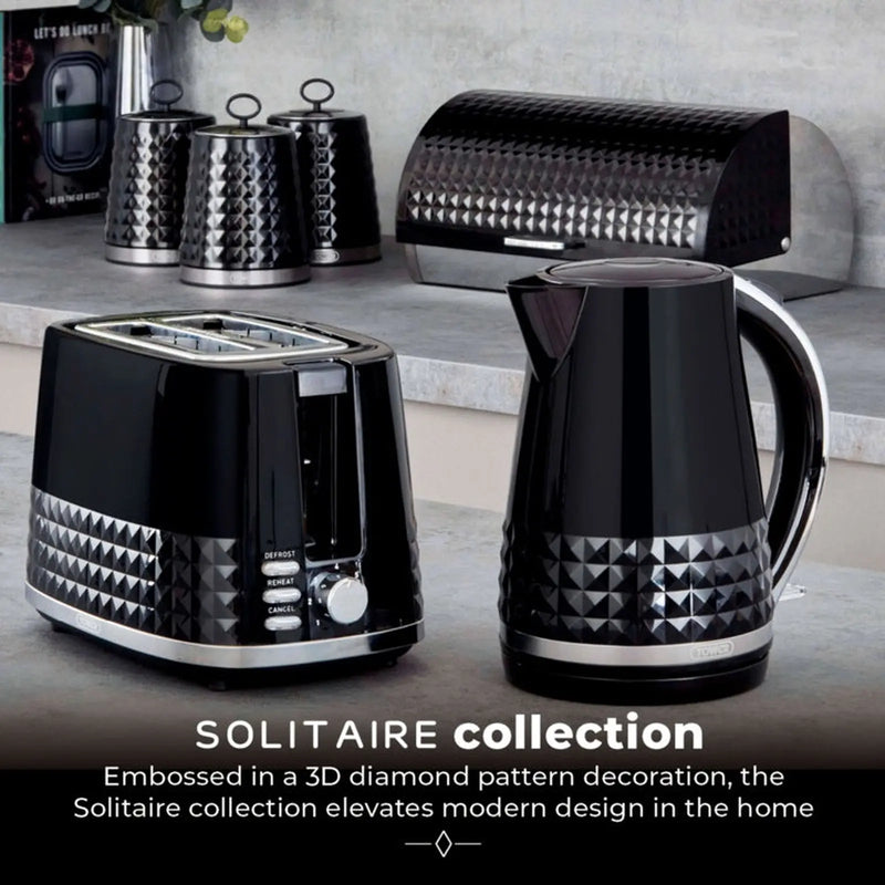Tower Solataire 2 Slice Toaster Black