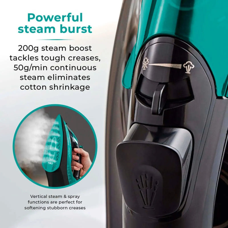 Tower Ceraglide Iron Cord /Cordless Teal 2800w