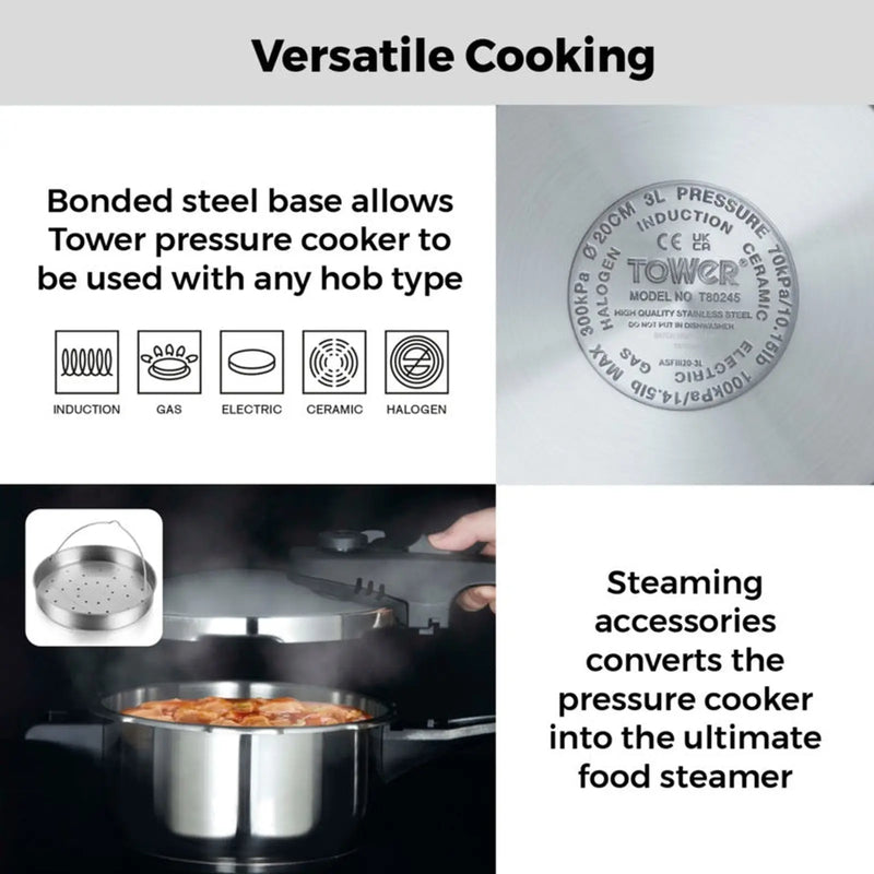 Tower Pressure Cooker 20cm 3L