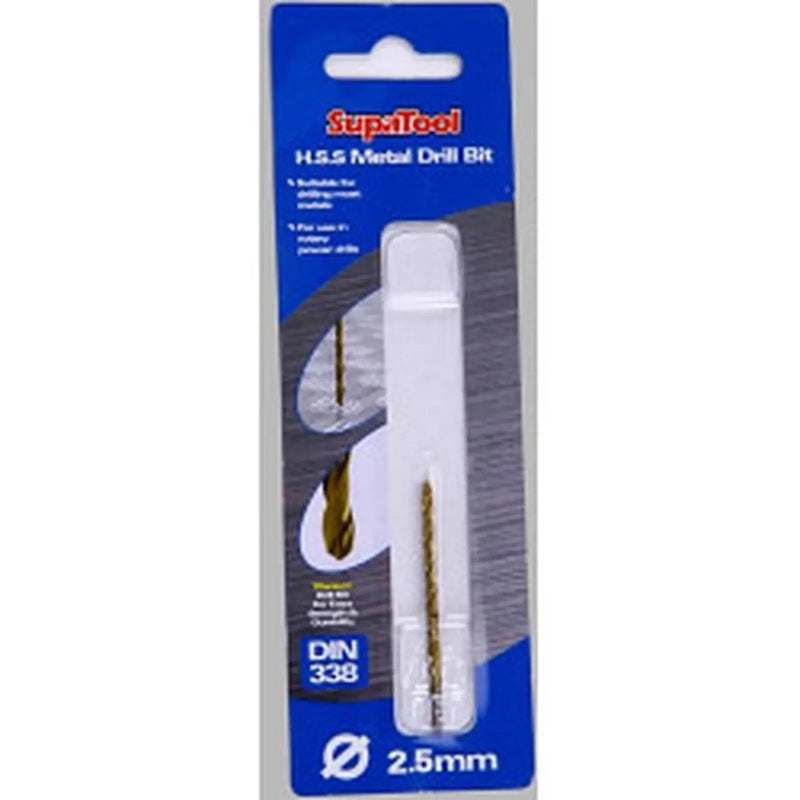 SupaTool Titanium Coated HSS Drill Bits 2.5x57mm