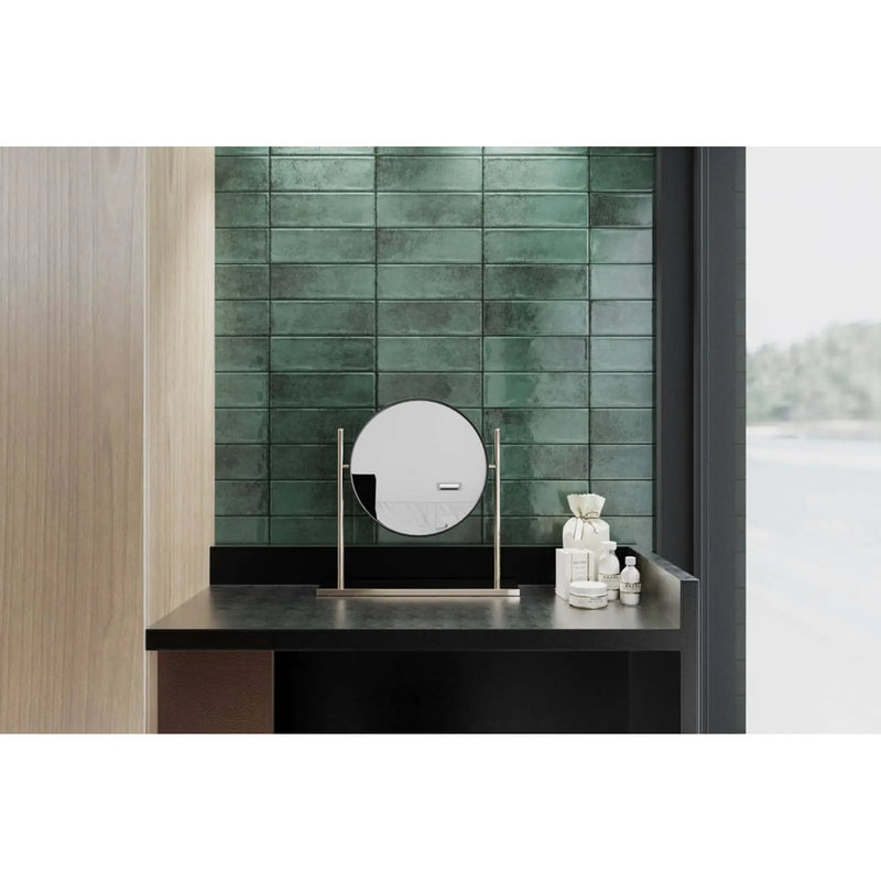 Golden Tile Vintage Ceramic Wall Tile 300 x 100 x 7mm 0.84m2 Green