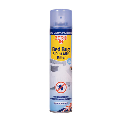 Zero In Bed Bug & Dust Mite Killer 300ml Aerosol