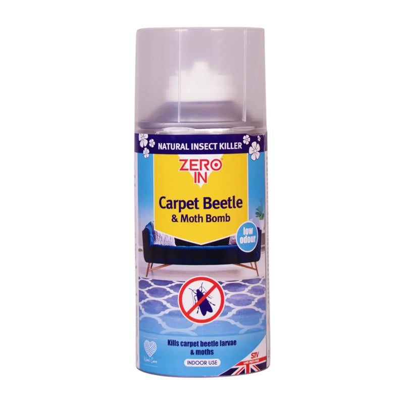 Zero In Carpet Beetle & Moth Bomb 150ml Aerosol