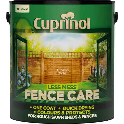 Cuprinol Less Mess Fence Care 6L Autumn Gold