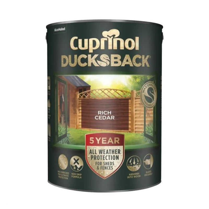 Cuprinol Ducksback 5L Rich Cedar