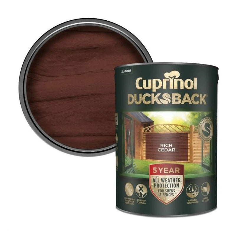 Cuprinol Ducksback 5L Rich Cedar