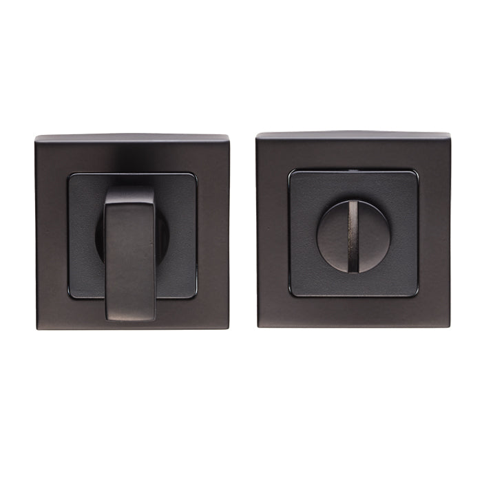 Turn & Release - 5Mm Spindle - Push-On Square Rose - Matt Black