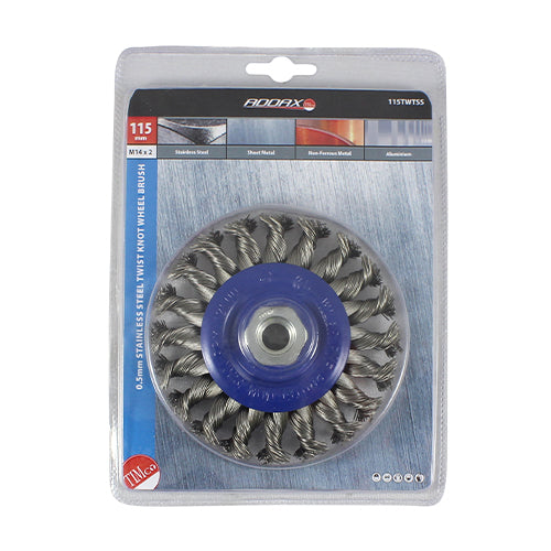 TIMCO Angle Grinder Wheel Brush Twisted Knot Steel Wire - 115mm