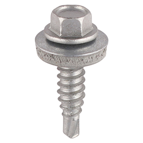 TIMCO Sheet Steel Stitching Screws Exterior Silver with EPDM Washer - 6.3 x — Box