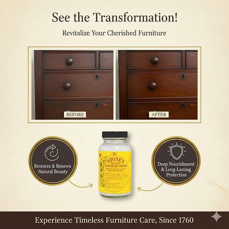 Stones Beeswax Furniture Cream Light 227ml