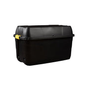 Strata Heavy duty Black 175L Stackable Wheeled Storage trunk with Lid