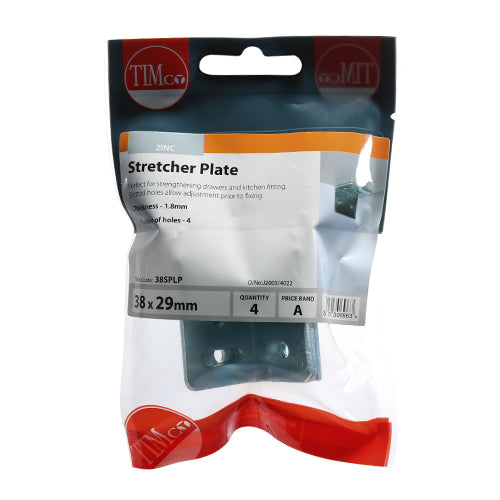 TIMCO Stretcher Plates Silver — Trade Pack