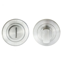Steelworx Turn & Release On Concealed Fix Round Rose No Indicator (50Mm X 6Mm) - Satin Stainless Steel