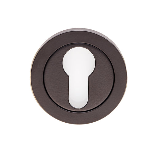 Escutcheon - Euro Profile - Screw-On Round Rose - Matt Black