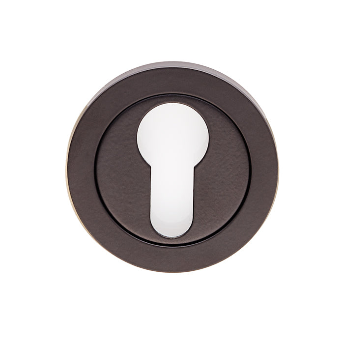 Escutcheon - Euro Profile - Screw-On Round Rose - Matt Black
