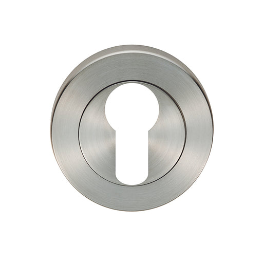 Escutcheon - Euro Profile - Screw-On Round Rose - Grade 316 - Satin Stainless Steel 52 x 7