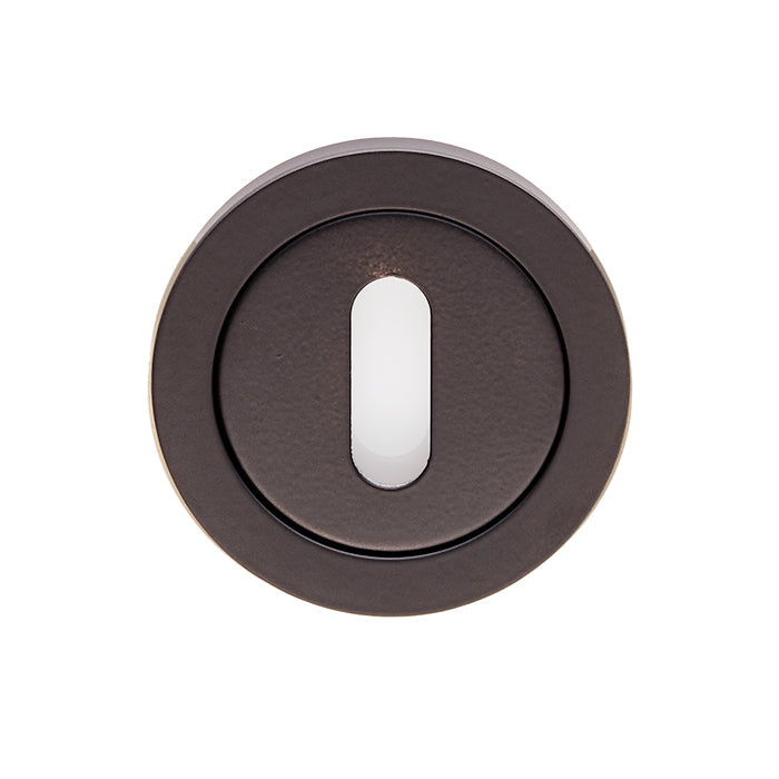 Escutcheon - Lock Profile - Screw-On Round Rose - Matt Black
