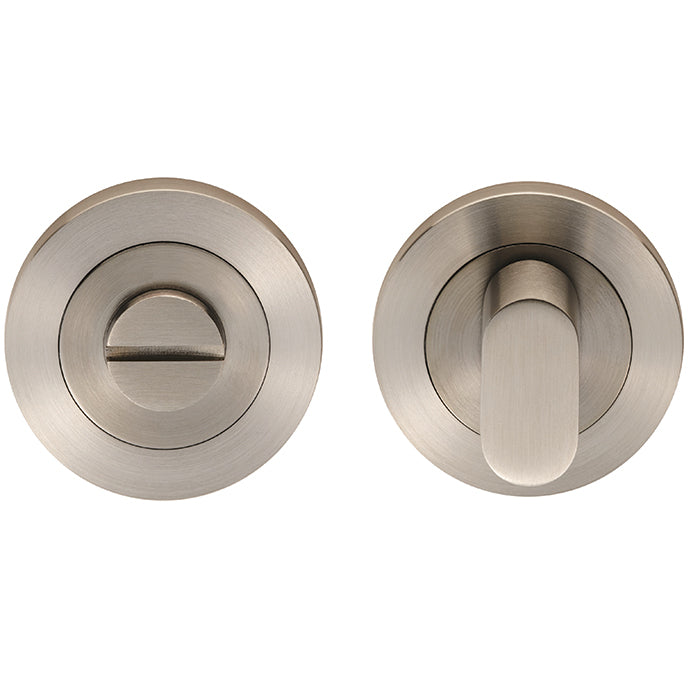 Turn & Release - 5Mm Spindle - Screw-On Round Rose - Grade 316 - Satin Stainless Steel