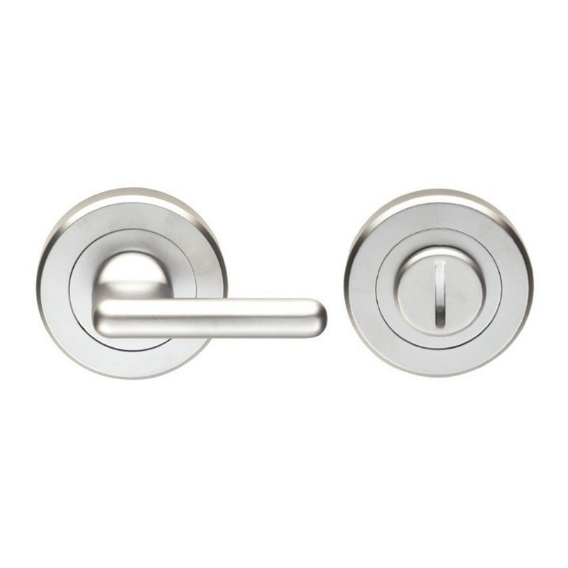 Large Turn & Release - 5Mm Spindle - Screw-On Round Rose - Polished Chrome