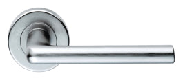 Uno Lever On Sprung Push-On Round Rose - Satin Chrome 52 MM DIA