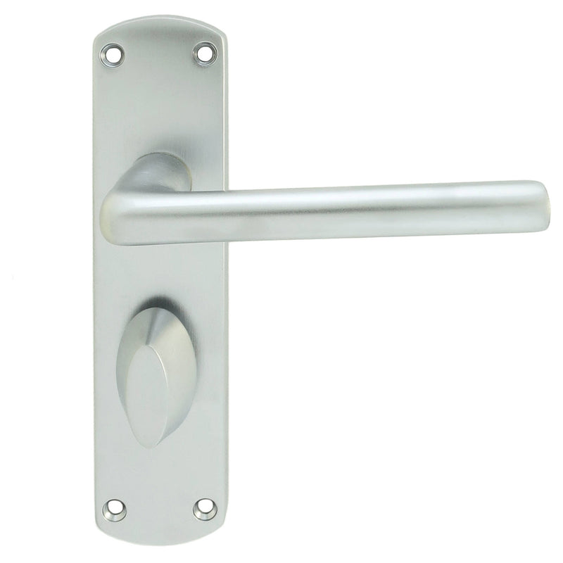 Serozzetta Uno Lever On Backplate - Bathroom 57Mm C/C - Satin Chrome 42MM X 170MM