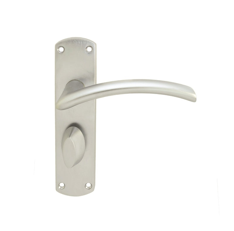 Serozzetta Tres Lever On Backplate - Bathroom 57Mm C/C - Satin Chrome 42MM X 170MM