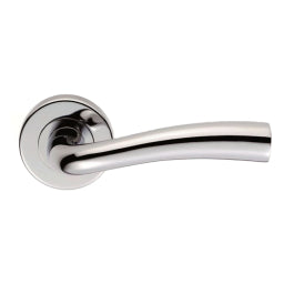 Cinco Lever On Sprung Push-On Round Rose - Polished Chrome 52 MM DIA
