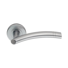 Serozzetta Cuarenta Lever On Concealed Fix Push On Round Rose - Satin Chrome 52 MM DIA