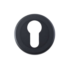 Escutcheon - Euro Profile - Round Rose - Matt Black