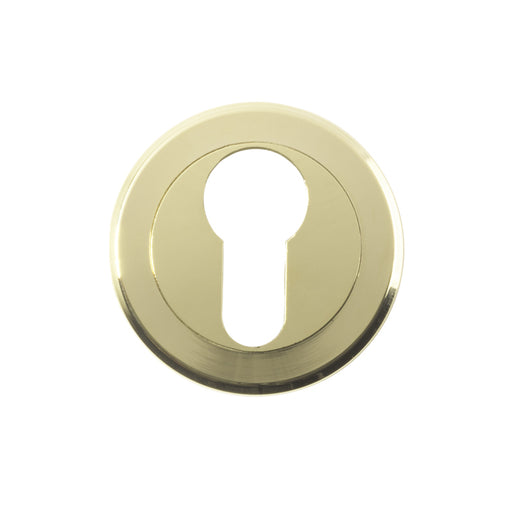 Escutcheon - Euro Profile - Screw-On Round Rose - Stainless Brass 52MM