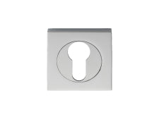 Escutcheon - Euro Profile - Square Rose - Polished Chrome 52MM