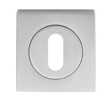 Escutcheon - Lock Profile - Square Rose - Satin Chrome 52MM