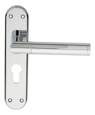 Scope Lever On Face-Fix Backplate - Euro 47.5Mm - Polished Chrome 180 x 40mm