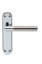 Scope Lever On Face-Fix Backplate - Latch - Polished Chrome/Satin Nickel 180 x 40mm