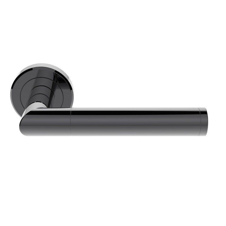 Trend Lever On Sprung Screw-On Round Rose - Black Nickel 50MM