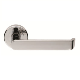 Concept Lever On Sprung Screw-On Round Rose - Polished Chrome