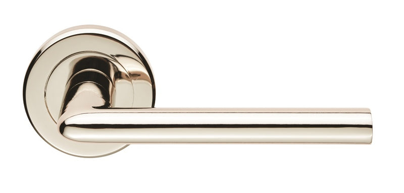 Dieci Lever On Sprung Screw-On Round Rose - Polished Nickel