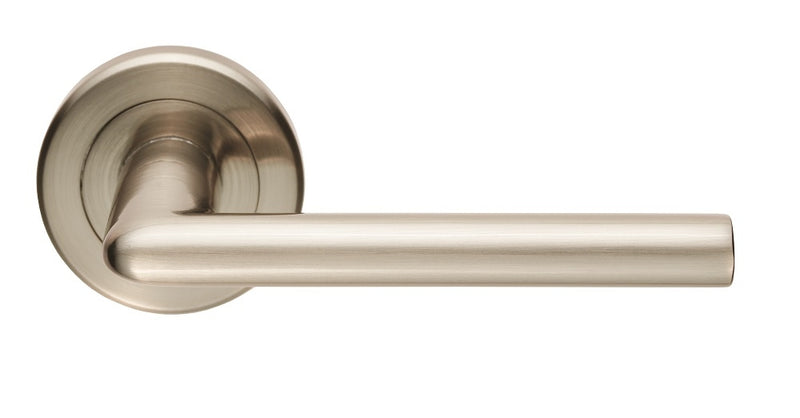 Dieci Lever On Sprung Screw-On Round Rose - Satin Nickel