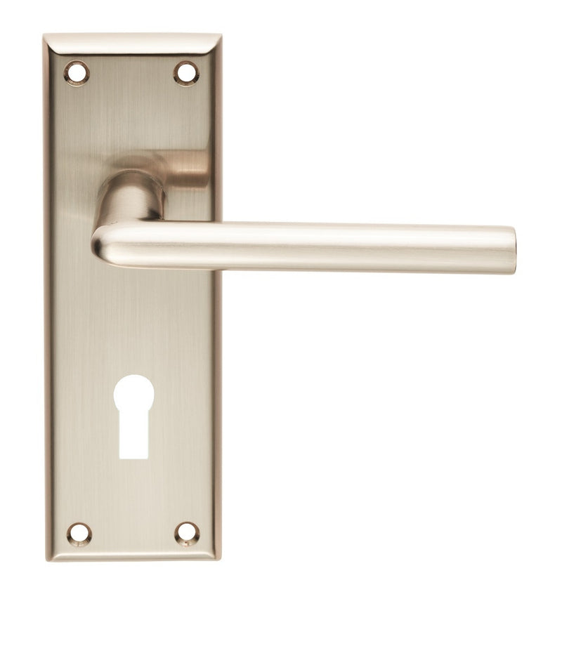 Dieci Lever On Face-Fix Backplate - Lock 57Mm - Satin Nickel