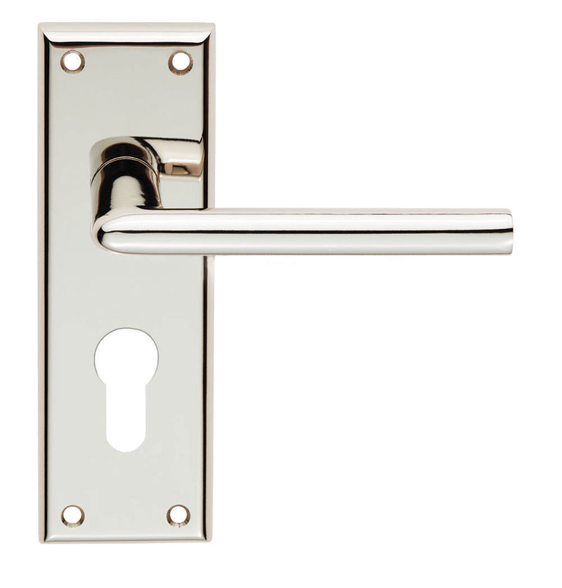 Dieci Lever On Face-Fix Backplate - Euro 47.5Mm - Polished Nickel