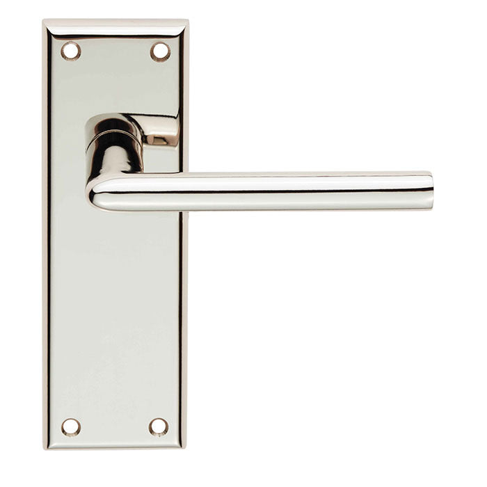 Dieci Lever On Face-Fix Backplate - Latch - Polished Nickel