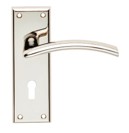 Trenta Lever On Face-Fix Backplate - Lock 57Mm - Polished Nickel