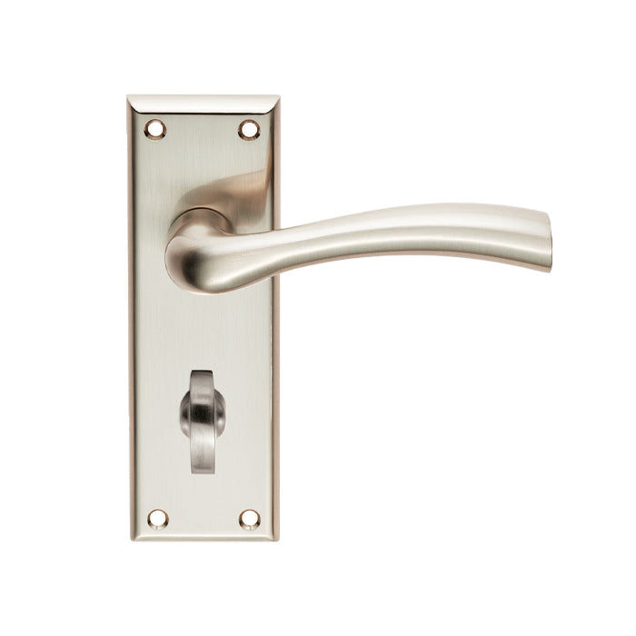 Cinquanta Lever On Face-Fix Backplate - Bathroom 57Mm - Retail Pack - Satin Nickel